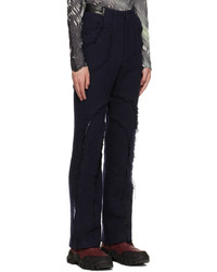 Pantalon chino en laine bleu marine PONDER.ER