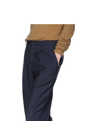 Pantalon chino en laine bleu marine Etro
