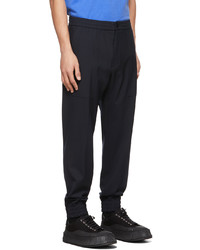 Pantalon chino en laine bleu marine Solid Homme