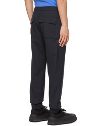 Pantalon chino en laine bleu marine Solid Homme