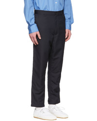 Pantalon chino en laine bleu marine Comme des Garcons Homme