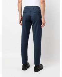 Pantalon chino en laine bleu marine Canali
