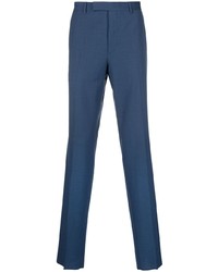 Pantalon chino en laine bleu marine Zegna