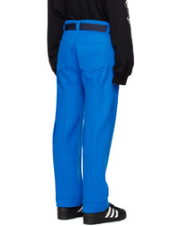 Pantalon chino en laine bleu 99% Is