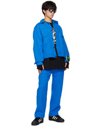 Pantalon chino en laine bleu 99% Is