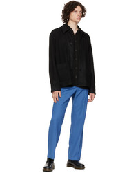 Pantalon chino en laine bleu Won Hundred