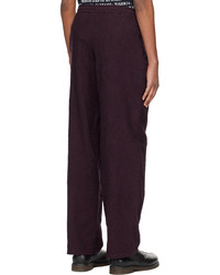 Pantalon chino en laine bordeaux ABAGA VELLI