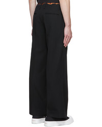 Pantalon chino en laine brodé noir Doublet