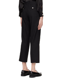 Pantalon chino en laine brodé noir Late Checkout