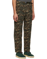 Pantalon chino en laine camouflage marron foncé Gramicci