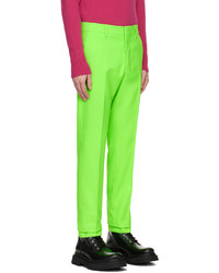 Pantalon chino en laine chartreuse AMI Alexandre Mattiussi