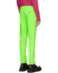 Pantalon chino en laine chartreuse AMI Alexandre Mattiussi