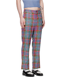 Pantalon chino en laine écossais marron Vivienne Westwood