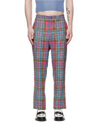 Pantalon chino en laine écossais marron Vivienne Westwood