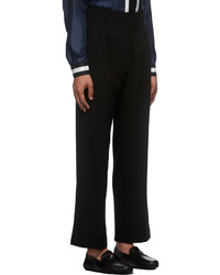 Pantalon chino en laine en tricot noir Casablanca