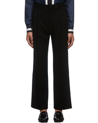 Pantalon chino en laine en tricot noir Casablanca