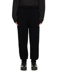 Pantalon chino en laine en tricot noir LE17SEPTEMBRE