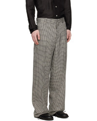 Pantalon chino en laine en vichy gris Omar Afridi