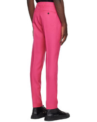 Pantalon chino en laine fuchsia AMI Alexandre Mattiussi