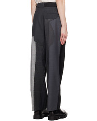 Pantalon chino en laine gris foncé Feng Chen Wang