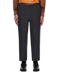 Pantalon chino en laine gris foncé Comme Des Garcons Homme Plus