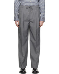 Pantalon chino en laine gris foncé Dunst