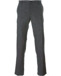 Pantalon chino en laine gris foncé Etro