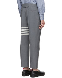 Pantalon chino en laine gris foncé Thom Browne