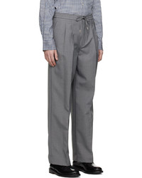 Pantalon chino en laine gris foncé Dunst