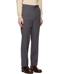 Pantalon chino en laine gris foncé Auralee