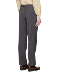 Pantalon chino en laine gris foncé Auralee