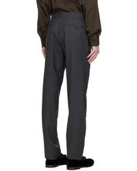Pantalon chino en laine gris foncé Tom Ford