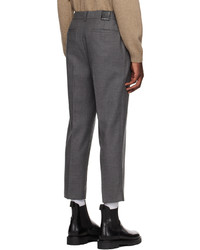 Pantalon chino en laine gris foncé Solid Homme