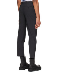 Pantalon chino en laine gris foncé Solid Homme