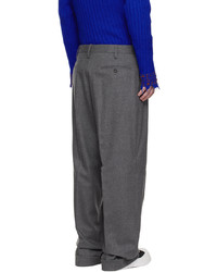 Pantalon chino en laine gris foncé Marni