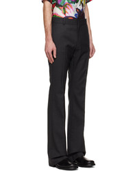 Pantalon chino en laine gris foncé System