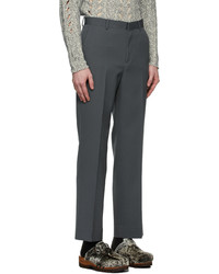 Pantalon chino en laine gris foncé Auralee