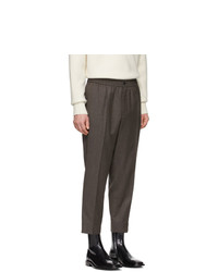 Pantalon chino en laine gris foncé AMI Alexandre Mattiussi