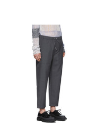 Pantalon chino en laine gris foncé Oamc