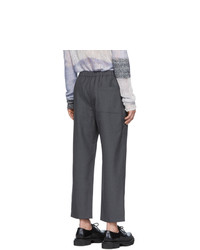 Pantalon chino en laine gris foncé Oamc