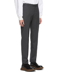 Pantalon chino en laine gris foncé Alexander McQueen