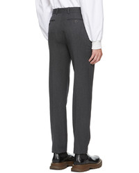 Pantalon chino en laine gris foncé Alexander McQueen