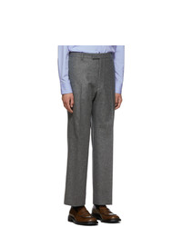 Pantalon chino en laine gris foncé Prada