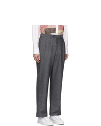 Pantalon chino en laine gris foncé Junya Watanabe