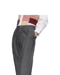 Pantalon chino en laine gris foncé Junya Watanabe