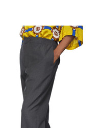 Pantalon chino en laine gris foncé Gucci