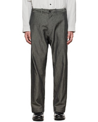 Pantalon chino en laine gris foncé Jan Jan Van Essche