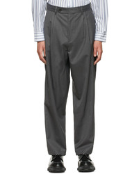 Pantalon chino en laine gris foncé mfpen