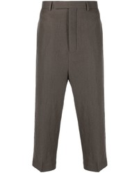 Pantalon chino en laine gris foncé Rick Owens