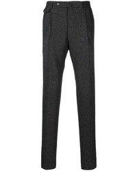 Pantalon chino en laine gris foncé Tagliatore